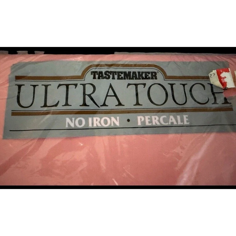 Tastemaker Ultra Touch No Iron Percale Full Flat Sheet Mauve Pink JP Stevens